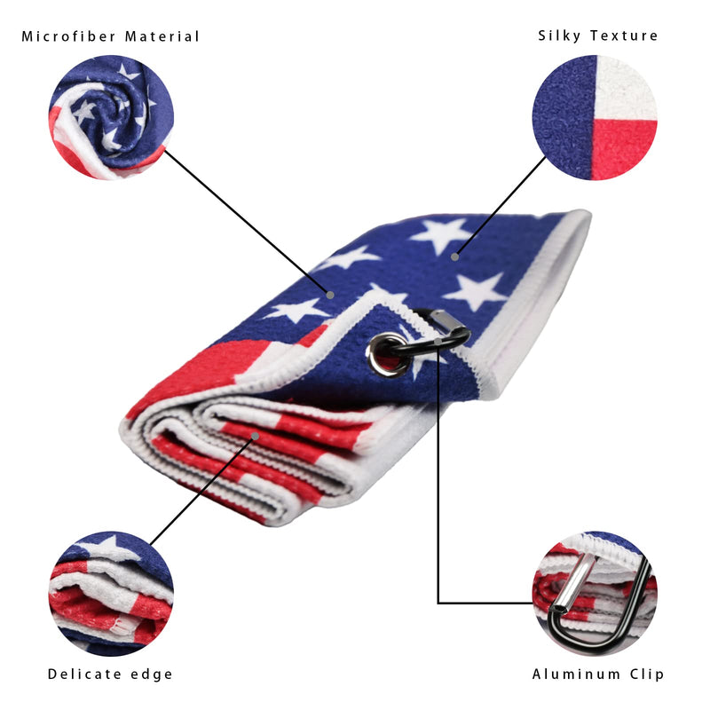 [Australia - AusPower] - Golf Club Brush and Groove Cleaner Golf Cleaning kit with Golf Towels for Golf Bags for Men Magnet for Strong Hold to Golf Carts or Clubs 