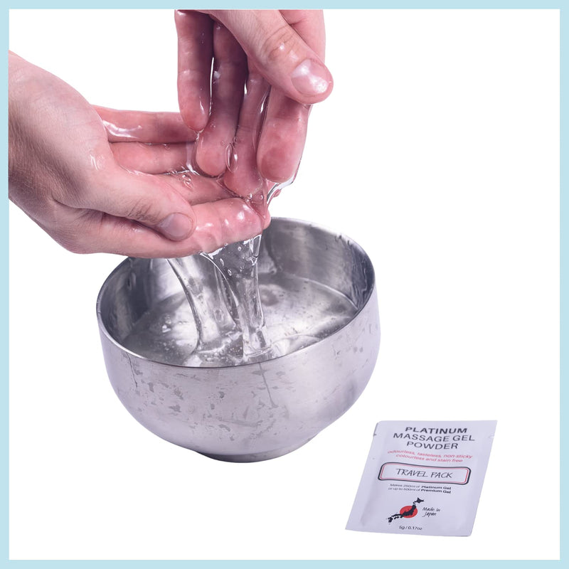 [Australia - AusPower] - 5 x Premium Nuru Massage Gel Powder | 5g Travel Sachet Makes 500ml/ 16.9 fl oz | Made in Japan Paraben & Glycerine Free Pack of 5 
