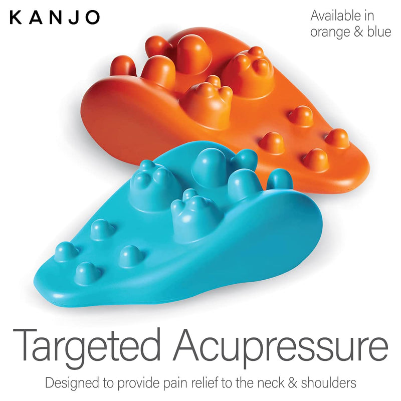 [Australia - AusPower] - Kanjo Acupressure Neck Pain Relief Cushion | Cervical Traction Device & Acupressure Cushion for Muscle Tension & Relaxation | Helps Relieve Neck & Shoulder Pain | FSA & HSA Eligible | Blue Original Neck Cushion - Blue 
