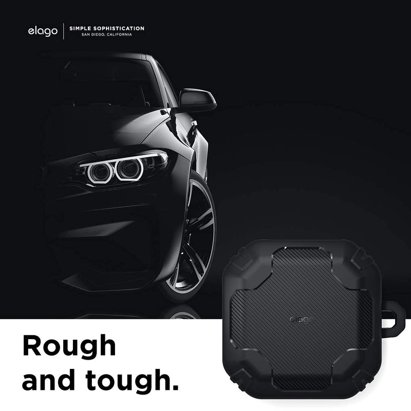 [Australia - AusPower] - elago Armor Case Compatible with Samsung Galaxy Buds 2 Pro Case (2022) / Galaxy Buds 2 Case (2021) / Galaxy Buds Pro Case (2021) / Galaxy Buds Live Case (2020) [US Patent Registered] [Black] Black 