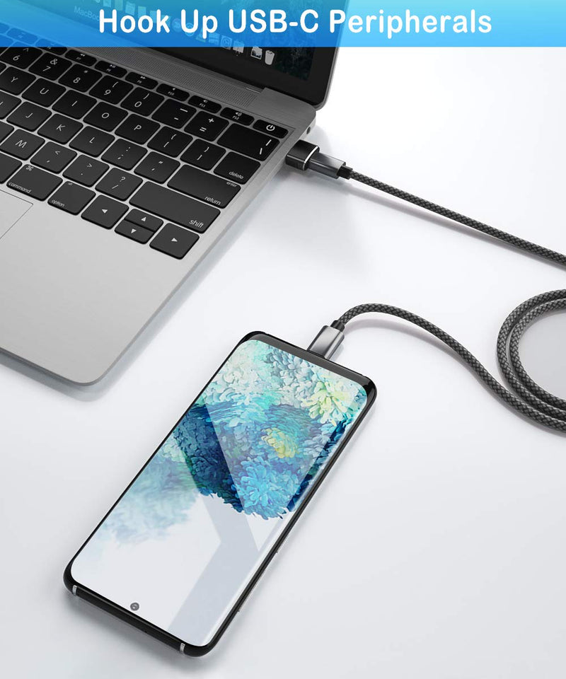 [Australia - AusPower] - USB C Female to USB A Male Adapter 4 Pack,Type C Power Charger Cable Connector for Apple Watch iWatch Series 7 SE,iPhone 11 12 13 Pro Max Mini,Airpods iPad 8 9,Samsung Galaxy Note 10 20 S20 S21 S22 22 Black 