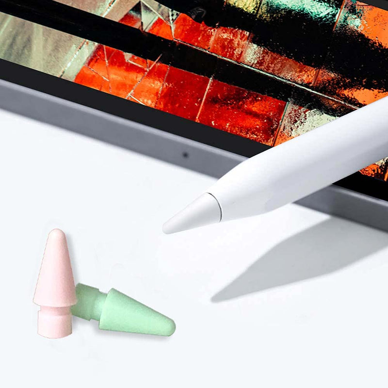 [Australia - AusPower] - MJKOR Tips Replacement for Apple Pencil 1st Gen & 2nd Gen, Pen Nibs for iPad Pro (2 Pack, Pink+Green) 