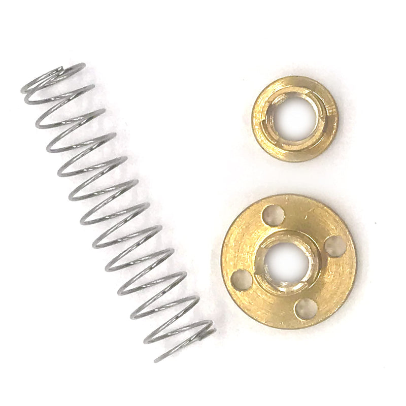 [Australia - AusPower] - 2-Pack 3D Printer T8 Brass Anti Backlash Spring Loaded Nuts Elimination Gap Nuts for Tr8x2 Acme Threaded Lead Screw (Pitch 2mm Lead 2mm) 2mm Lead with 4 holes T8 Anti-Backlash Nut 