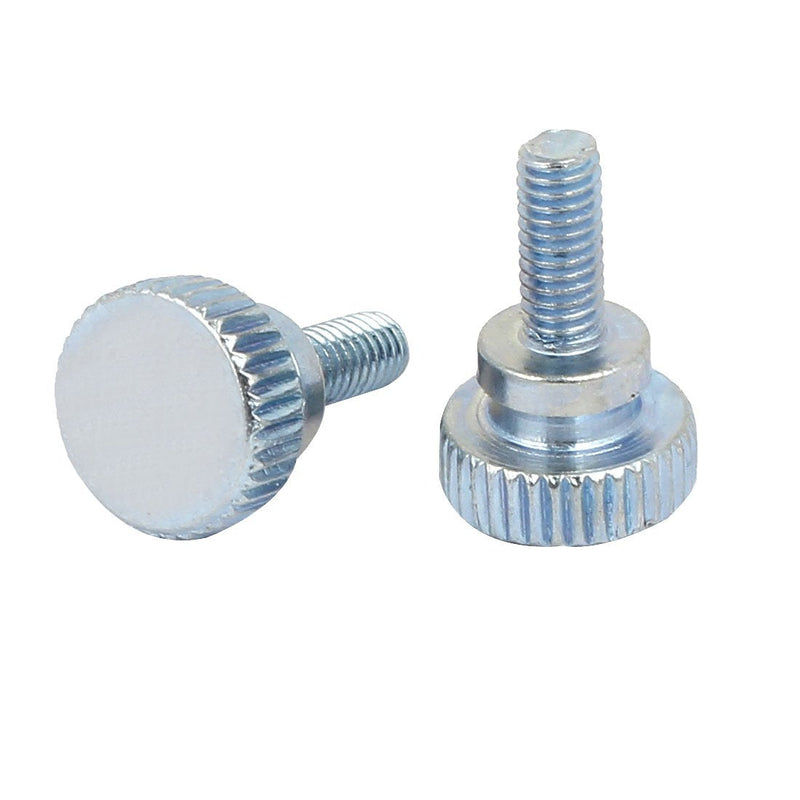 [Australia - AusPower] - uxcell M4x10mm Flat Knurled Head Fully Threaded Thumb Screws Bolts Fastener 15pcs 