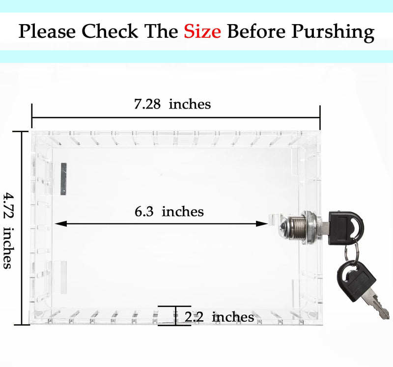 [Australia - AusPower] - Thermostat Lock Box Universal Thermostat Cover Thermostat Lock Box with Key Large Thermostat Guard Thermostat Cover with Lock Fits Thermostats 6.3''*4.72''*2.2'' Or Smaller 