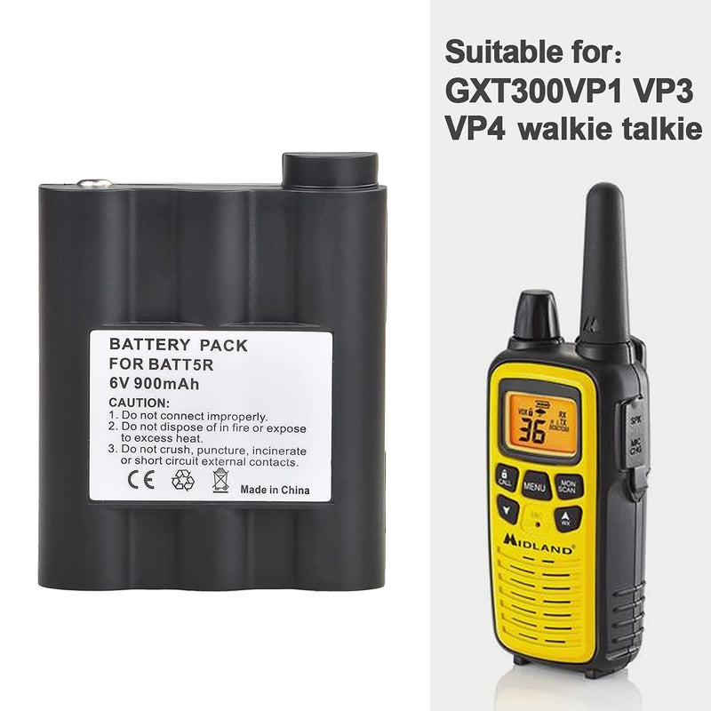 [Australia - AusPower] - Pickle Power 2 Pack BATT5R AVP7 Battery for GXT Walkie Talkie GXT1000 GXT1050 GXT850 GXT860 GXT900 GXT950 and More 