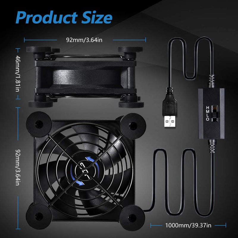 [Australia - AusPower] - SCCCF Quiet 80mm USB Fan, 5V USB Portable Cooling Fan for Flat Panel Xbox DVR Playstation Router TV Receiver Computer Cabinet Cooler 