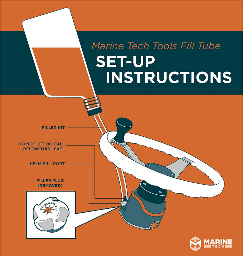 [Australia - AusPower] - Marine Tech Tools Hydraulic Steering Filler Kit - Fill Tube - Fits Seastar Hydraulic Steering - Used for All Outboard, Sterndrive & Inboard Seastar Hydraulic Helms 