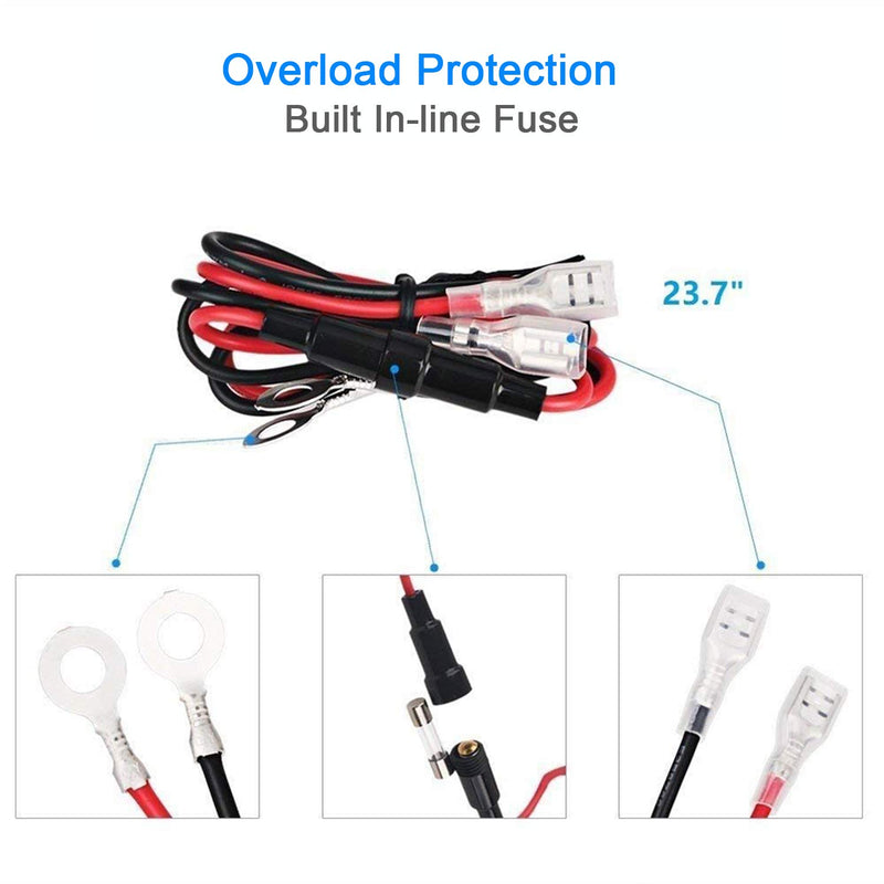 [Australia - AusPower] - Dual USB Charger Socket Power Outlet - 2.1A & 2.1A for Car Boat Marine Mobile with Wire Fuse DIY Kit (4.2A-Red) 