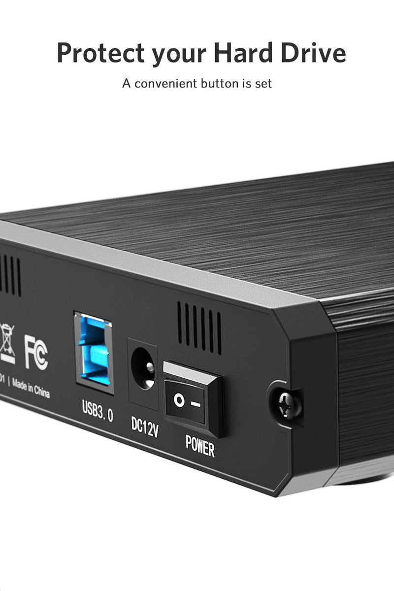 [Australia - AusPower] - Inateck 3.5 Hard Drive Enclosure, Aluminum USB 3.0 Sata HDD Enclosure, FE3001 