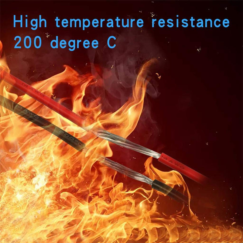 [Australia - AusPower] - BNTECHGO 14 Gauge Silicone Wire 3 ft red and 3 ft Black Flexible 14 AWG Stranded Copper Wire 14 gauge silicone wire 3ft and 3ft silicone wire red and black 