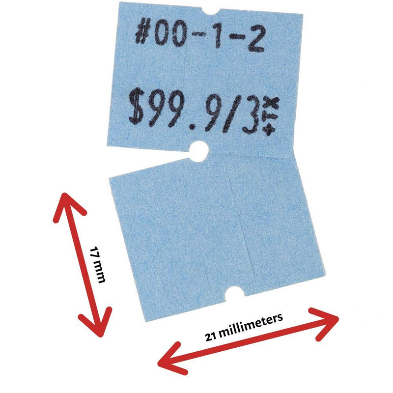 [Australia - AusPower] - Perco 2 Line Blue Labels - 1 Sleeve, 6,000 Blank Pricing Labels for Perco 2 Line Price and Date Guns 