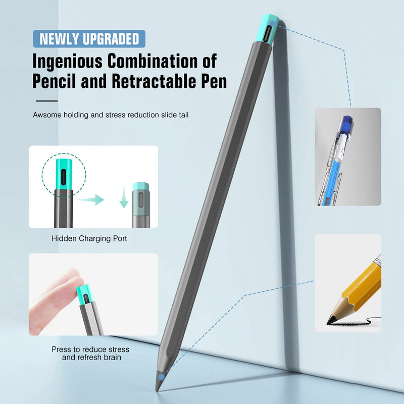 [Australia - AusPower] - MoKo Stylus Pen for iPad with Palm Rejection, Active Pen fit (2018-2020) Apple iPad Pro 11 & 12.9 inch, iPad 9th/8th/7th/6th Generation, iPad Air 4th/3rd Gen, Mini 6th /5th, Tilt & Magnetic Design 
