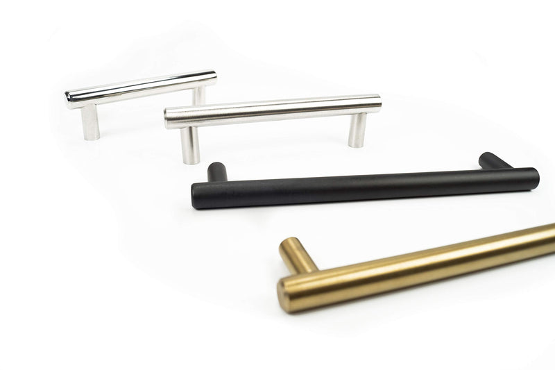 [Australia - AusPower] - Kruse Hardware - (Single) Lexington Door and Drawer Bar Pull - 8in Center-to-Center, Polished Stainless Steel 