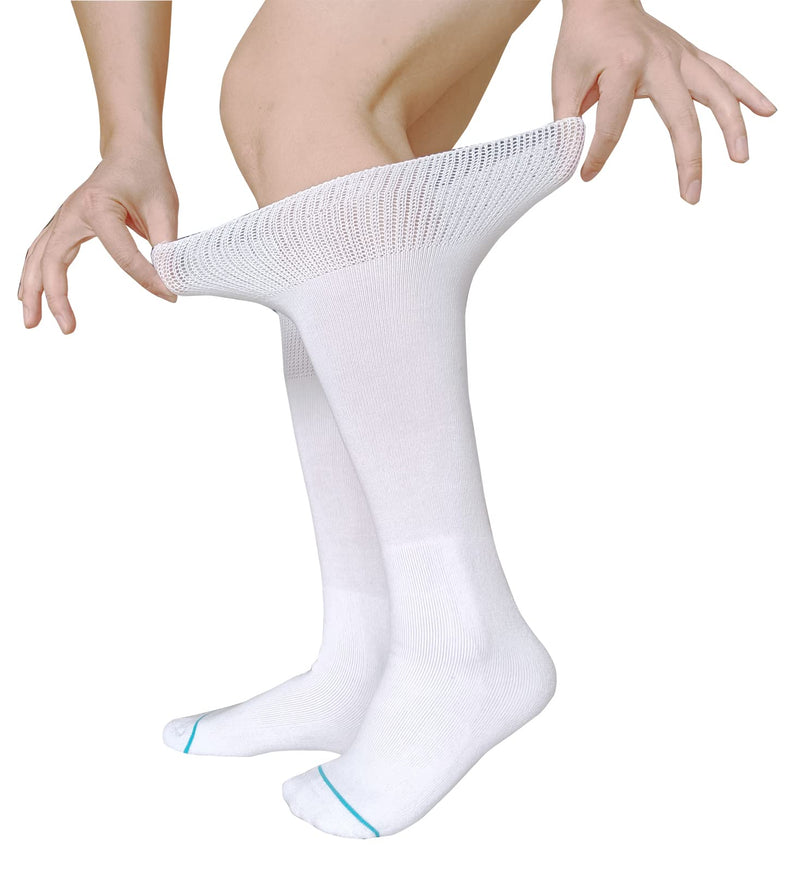 [Australia - AusPower] - Socks Liner for Orthopedic Walking Boots Walker Brace Shoe,Medical Tube Socks Under Air Cam Walkers and Fracture Boot Cast Surgical Leg Cover White 4 Pack 