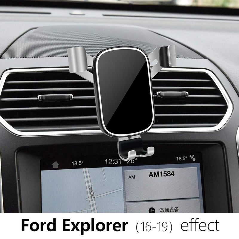 [Australia - AusPower] - LUNQIN Car Phone Holder for 2016-2019 Ford Explorer [Big Phones with Case Friendly] Auto Accessories Navigation Bracket Interior Decoration Mobile Cellphone Mount 