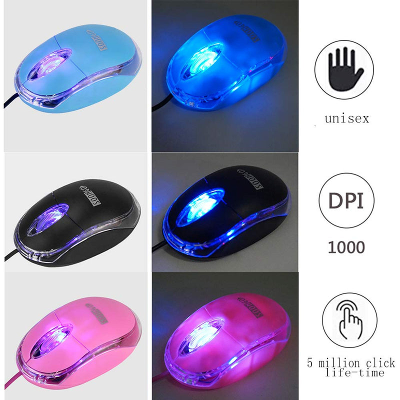 [Australia - AusPower] - Pink Mini Mouse Computer Mouse Ergonomic Mouse with 1.5M Cable USB Mouse for Laptop PC Desktop mice Compatible with Windows Linux Mac fit for Office Business Home Kids and Lady by SOONGO Pink 