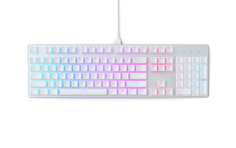 [Australia - AusPower] - Glorious Aura V2 (White) - PBT Pudding Keycaps for Mechanical Keyboards - ANSI (US), ISO Compatible - Supports Full Size, TKL, 75%, 60% Layouts Aura V2 (White) 