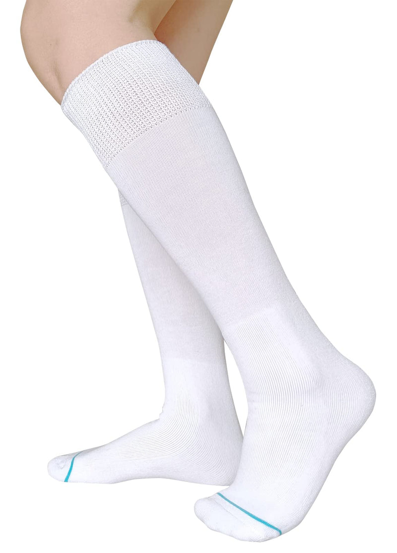 [Australia - AusPower] - Socks Liner for Orthopedic Walking Boots Walker Brace Shoe,Medical Tube Socks Under Air Cam Walkers and Fracture Boot Cast Surgical Leg Cover White 4 Pack 