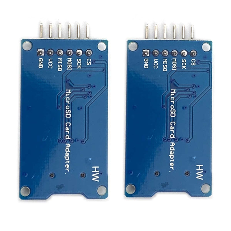 [Australia - AusPower] - Kiro&Seeu 2pcs Micro SD Card Module Storage Board 6-pin TF Card Memory Adapter Reader Module SPI Interface Compatible with Ar-duino Raspberry Pi 