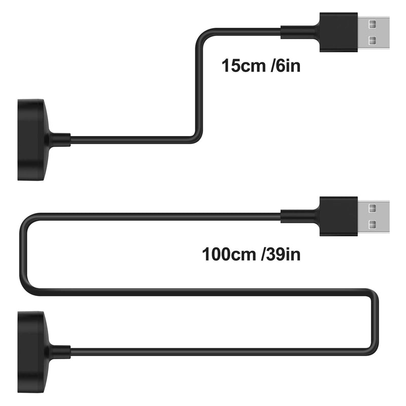 [Australia - AusPower] - [2 Pack] Charger Cable for Fitbit Inspire HR,for Fitbit Inspire and for Fitbit Ace 2 Smartwatch, Replacement USB Charging Cord Accessories for Fitbit Inspire,for Inspire HR (3.3 ft/0.5ft) 