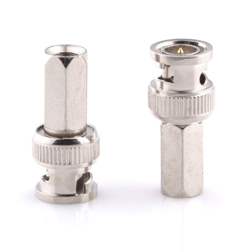 [Australia - AusPower] - THE CIMPLE CO RG6 Coaxial Cable Connector, Screw On (Twist On) - SDI, HD-SDI, CCTV, Security, Video Card, Camera, Solderless - RG6 - Pack of 10 10 Pack Silver RG6 