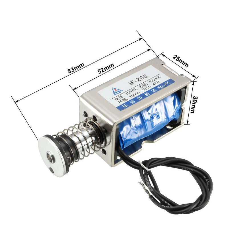 [Australia - AusPower] - uxcell DC 12V 45N 10mm Stroke Pull Push Type Open Frame Solenoid Electromagnet Linear Motion JF-Z05 