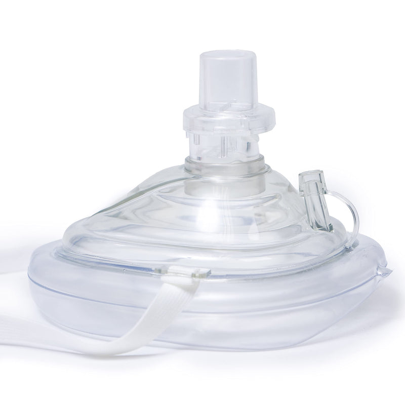[Australia - AusPower] - Primacare RS-6845-5 Pack of 5 Single Valve CPR Rescue Mask in Red Hard Case, Adult/Child Pocket Resuscitator with Elastic Strap, Air Cushioned Edges, 6.5x4.8x1.6 inches 5 Count (Pack of 1) 