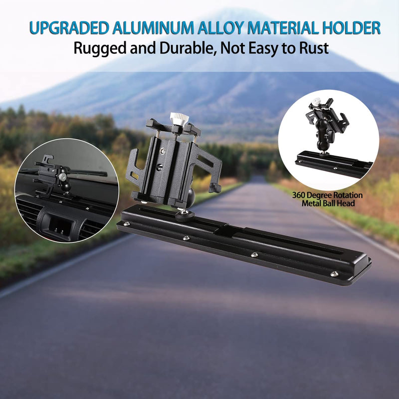 [Australia - AusPower] - Car Phone Mount Fit for Toyota FJ Cruiser 2007-2021, Phone Holder for Dashboard Hands Free Track Cradle, Car Dash Mount Cell Phone Stand, Black 