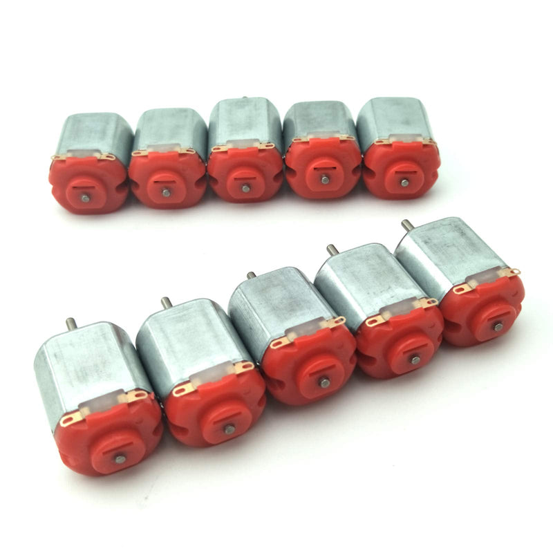 [Australia - AusPower] - 10pcs Micro 130 DC Motor Strong Magnetic Brushed Electric DC 3V -12V 25000 RPM Cars Toys Electric Motor, High Speed Torque DIY Remote Control Toy Car Hobby Motor, Metal Car Engine Motor Kit for Toys 