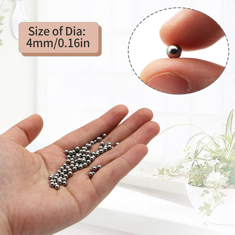 [Australia - AusPower] - Agidea 200PCS Paint Mixing Balls, Nail Polish Mixing Balls, 316 Stainless Steel Bearing Balls, 4mm/apr. 0.16 