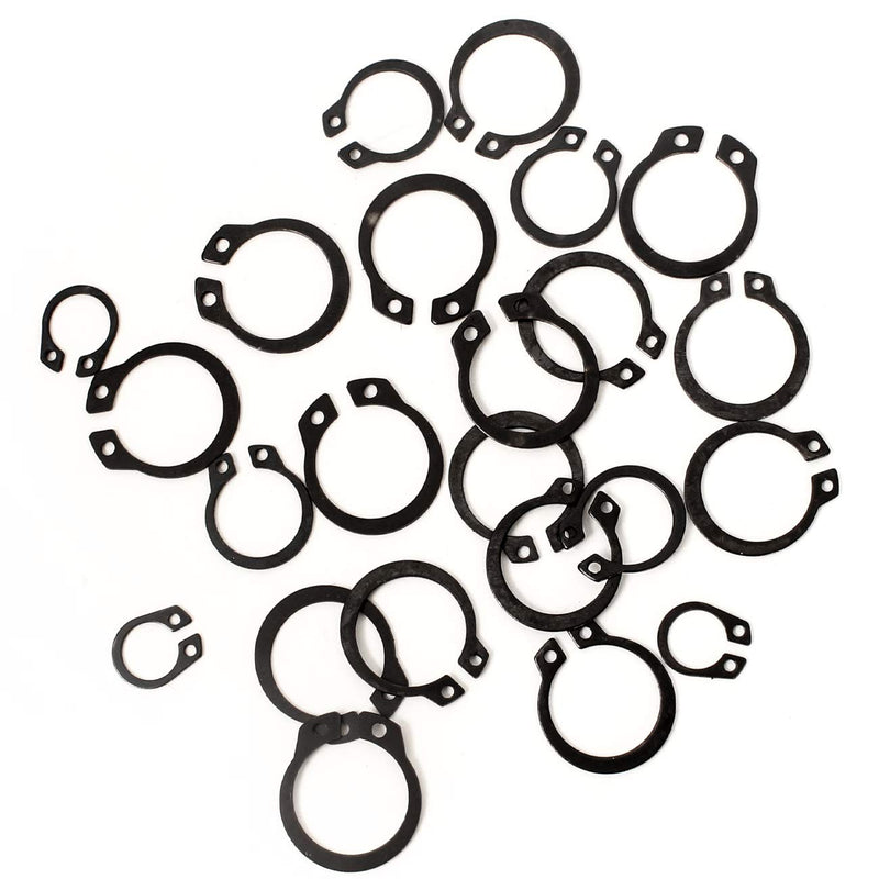 [Australia - AusPower] - 220PCS Carbon Steel C-Clips External Retaining Ring External Circlip Snap Retaining Clip Rings Assortment Kit,Snap Ring Shop Set,11 Size 