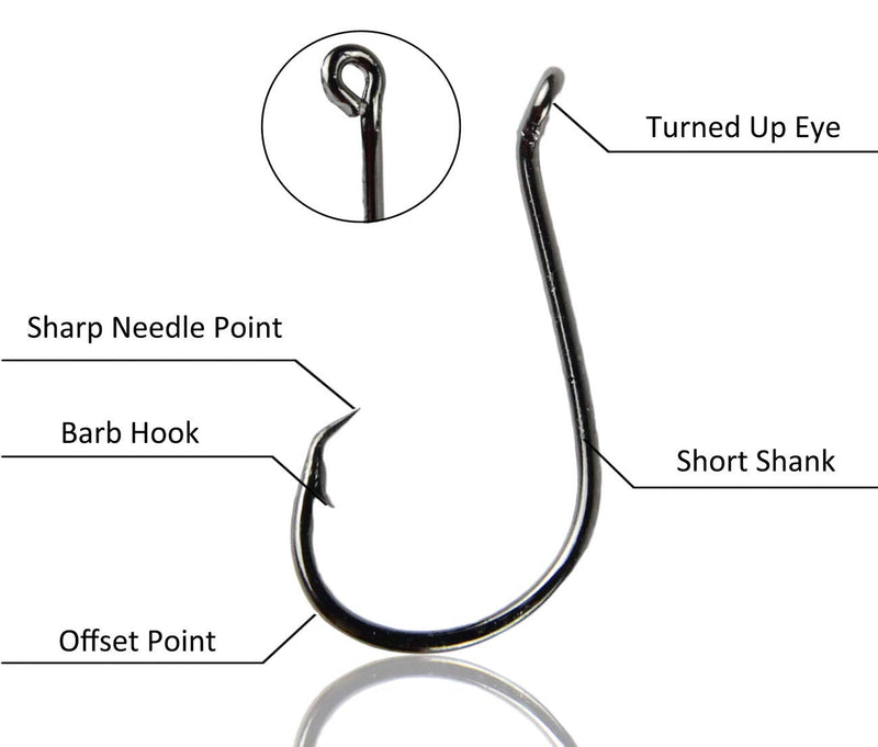 [Australia - AusPower] - Circle Hooks Saltwater Fishing Hooks, 150PCS Fishing Circle Hooks 2X Strong Offset Octopus Catfish Fishing Hooks Assortment High Carbon Steel Bait Fishing Hooks Kit – Size #1 1/0 2/0 3/0 4/0 5/0 