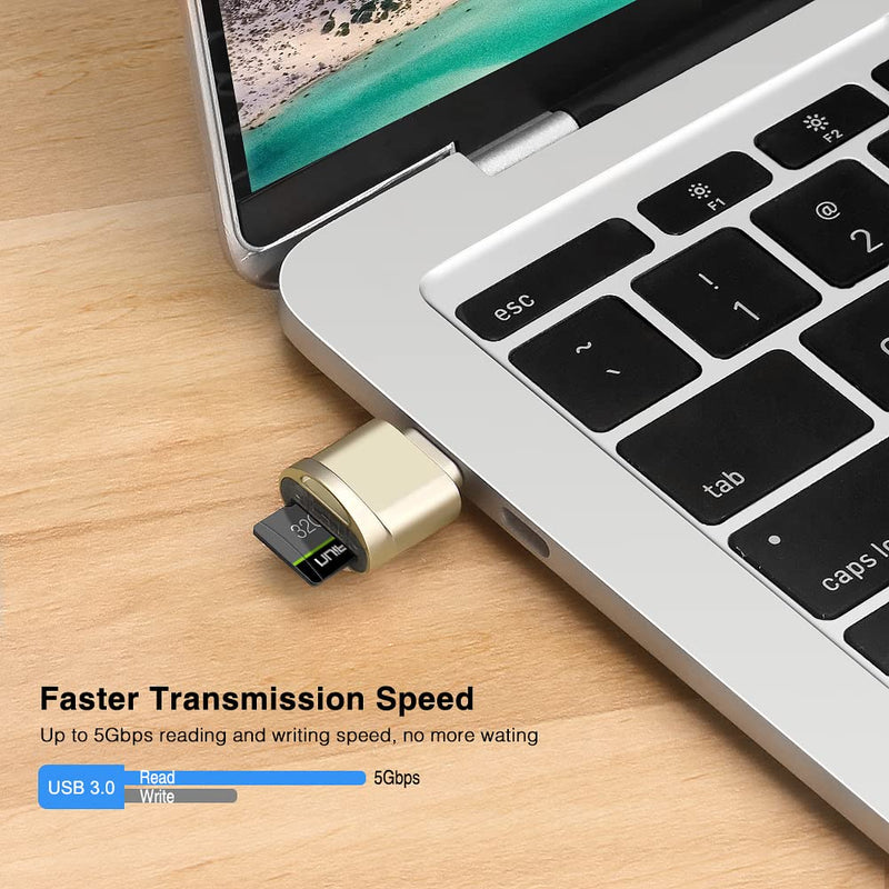 [Australia - AusPower] - Type C Micro SD/TF Card Reader with Keychain, Leizhan USB C to Micro SD SDHC SDXC OTG Memory Reader, Type C Card Reader Adapter Compatible for Mac Windows Lixus Samsung Galaxy Note 20 S20 silver 