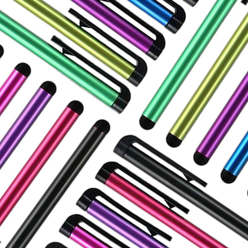[Australia - AusPower] - TCD 100 Pack Colorful Long Metal Capacitive Stylus [Universal] Works with All Touch Screen Devices Assorted Colors iPad Galaxy Chrome Book Tablets 