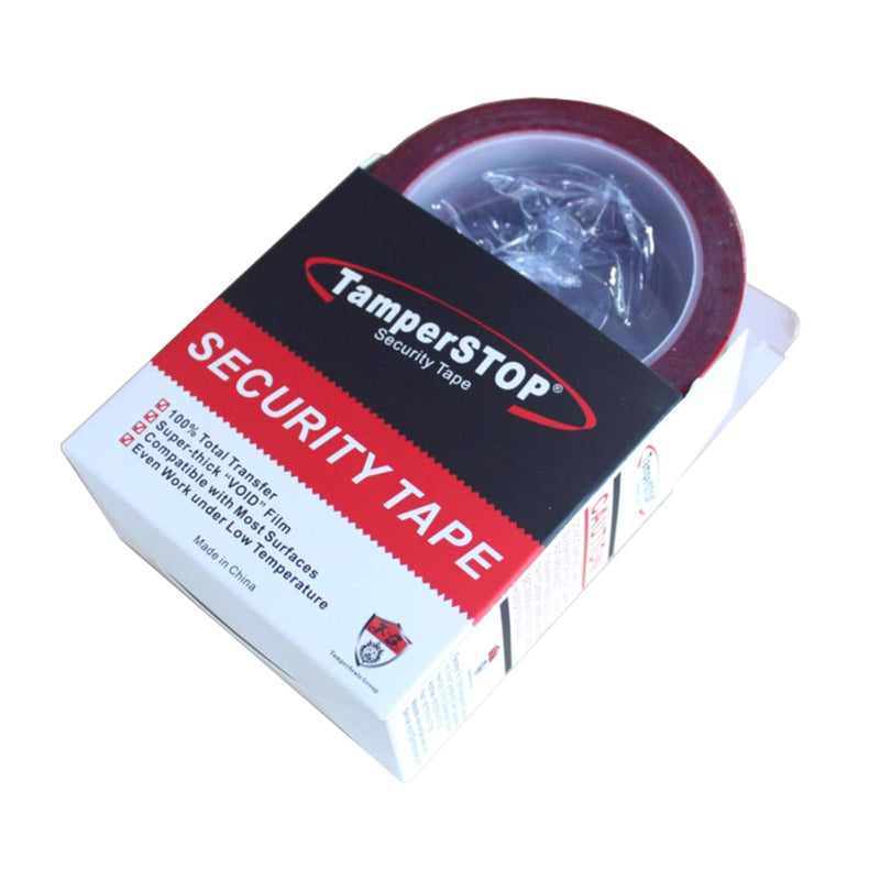 [Australia - AusPower] - 2 Rolls 100% Total Transfer Tamper Proof Security Void Tapes (1 in x 55 yrds x 2 mil, Ultra-Thick Void Film, Red - TamperSTOP) 