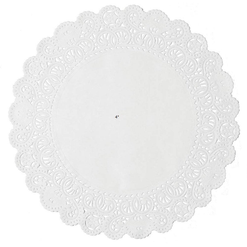 [Australia - AusPower] - Worlds 100 Pack Round White Normandy paper Doilies Lace Paper Doiles 4"Inch 