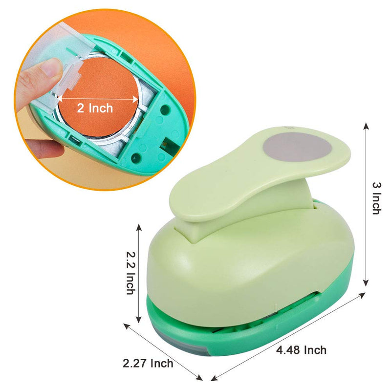 [Australia - AusPower] - UCEC 2 Inch Paper Punch, DIY Handmade Craft Punch Shape Circle Punch Great for Crafting Scrapbooking Cards Arts Fun Projects 