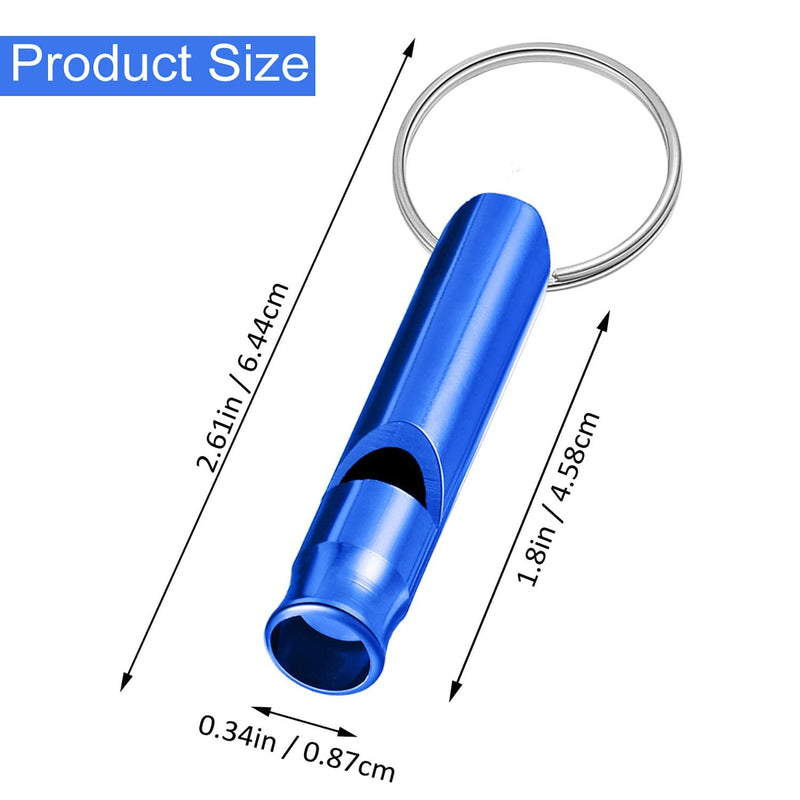 [Australia - AusPower] - 49 Pieces Emergency Whistle with Keychain, Aluminum Keychain Whistle Emergency Survival Whistle Key Chain for Outdoor Camping Hiking Boating Hunting Fishing, 7 Colors 