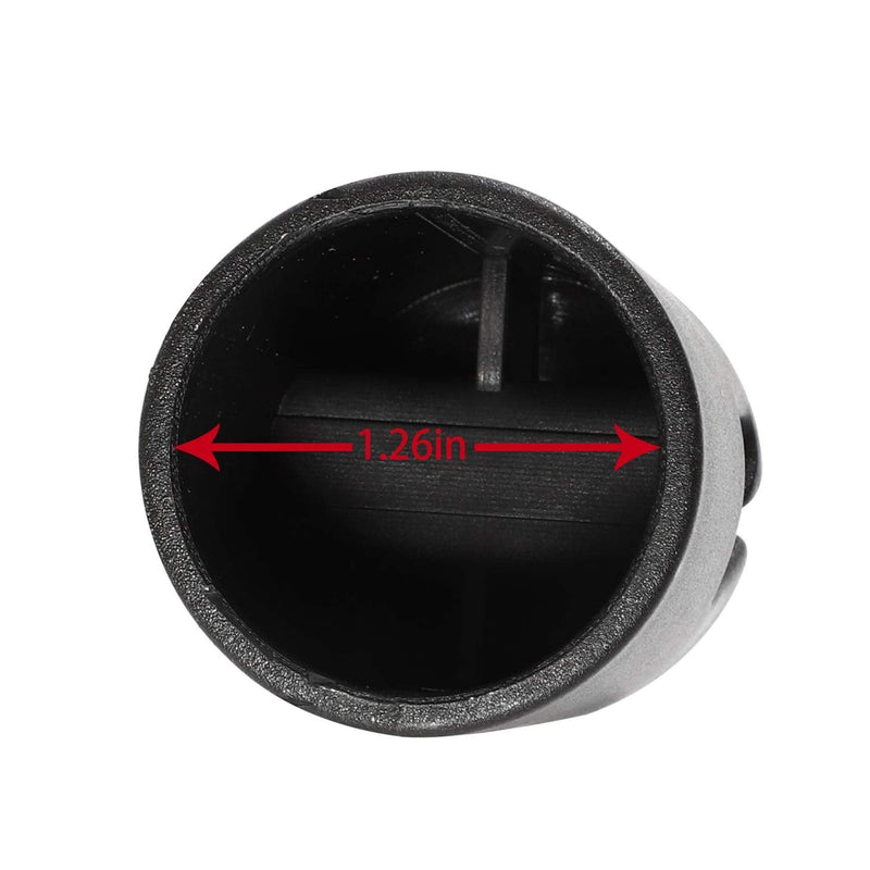 [Australia - AusPower] - ZIZILAND Trampoline Enclosure Pole Cap for Flat Steel Sheet Top Ring System, 6 Pieces, Black 