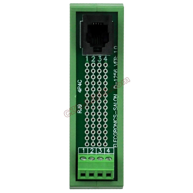 [Australia - AusPower] - Electronics-Salon Slim DIN Rail Mount RJ9 4P4C Breakout Board Interface Module. 