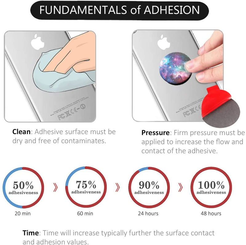 [Australia - AusPower] - Very High Bond Sticky Adhesive, AZXYI 9 Pack Adhesive Replacement for Socket Base, 1.4 inches Double Sided Sticker Tapes for Phone Collapsible Grip & Stand Base 