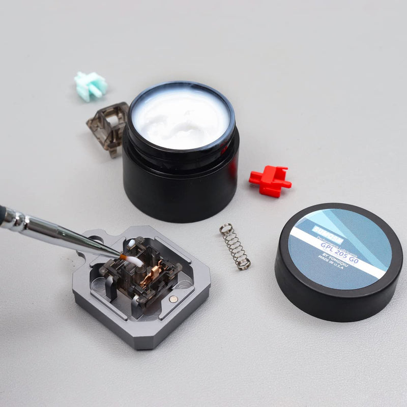 [Australia - AusPower] - Mechanical Keyboard Switch Lube Kit with GPL 205g0 2 in 1 Switch Opener Switch Puller Switch Clamp for Cherry Mx Gateron Switches Black 