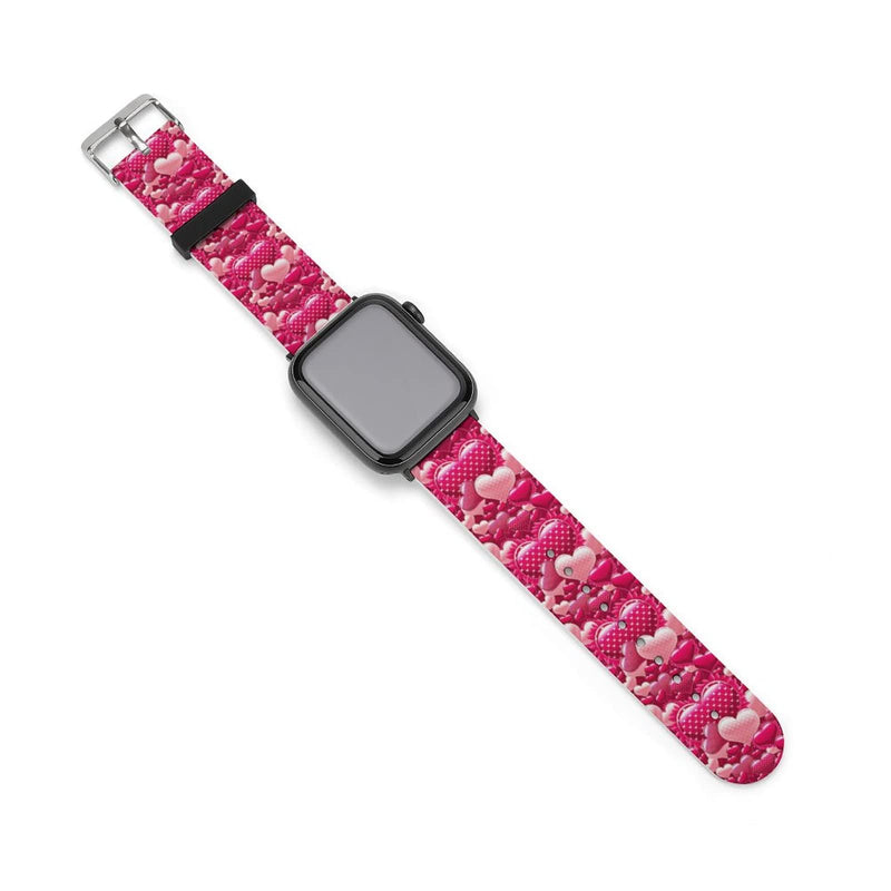 [Australia - AusPower] - Valentines Gifts Wristband Straps for Apple Watch Bands 38mm/40mm Soft Silicone Sports IWatch Band Strap for Apple Smart Watch Series 6 5 4 3 2 1 SE.Valentines Gift-red And Pink Hearts 