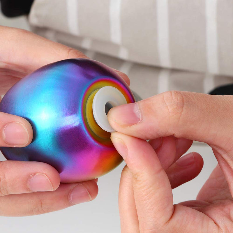 [Australia - AusPower] - TUPMFG Salt Pepper Shaker Set: Stainless Steel Salt & Pepper Dispenser 2 Pieces for Kitchen (Rainbow) Rainbow 