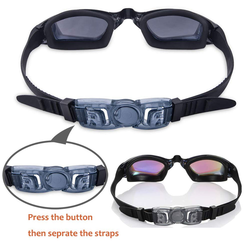 [Australia - AusPower] - Aegend Swim Goggles, 2 Pack Swimming Goggles No Leaking Adult Men Women Youth Aqua & Bright Rose 