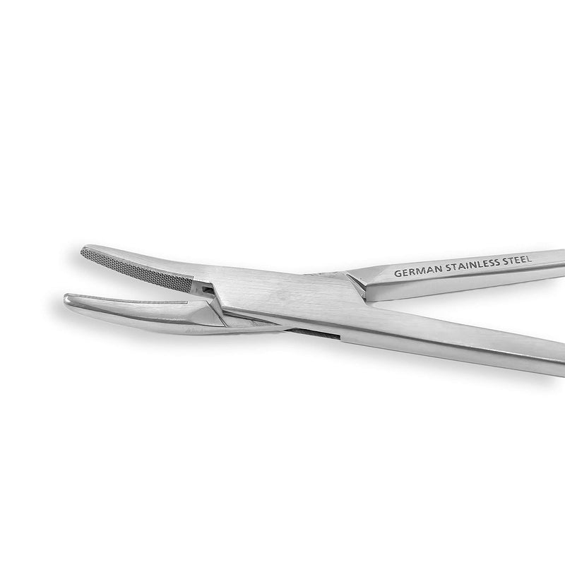 [Australia - AusPower] - Cynamed TC Heaney Curved Needle/Suture Holder Driver with Tungsten Carbide Inserts and Gold Rings - Premium Grade Instrument (8.5 in.) 8.5 in. 