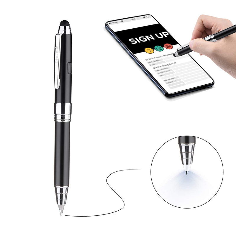 [Australia - AusPower] - Penyeah LED Flashlight Pen, Pen Light with Stylus Pen Tip Multi-Function Capacitive Touch Screen Pen - Helpful for Touching Reading or Writing - P9 White Light 
