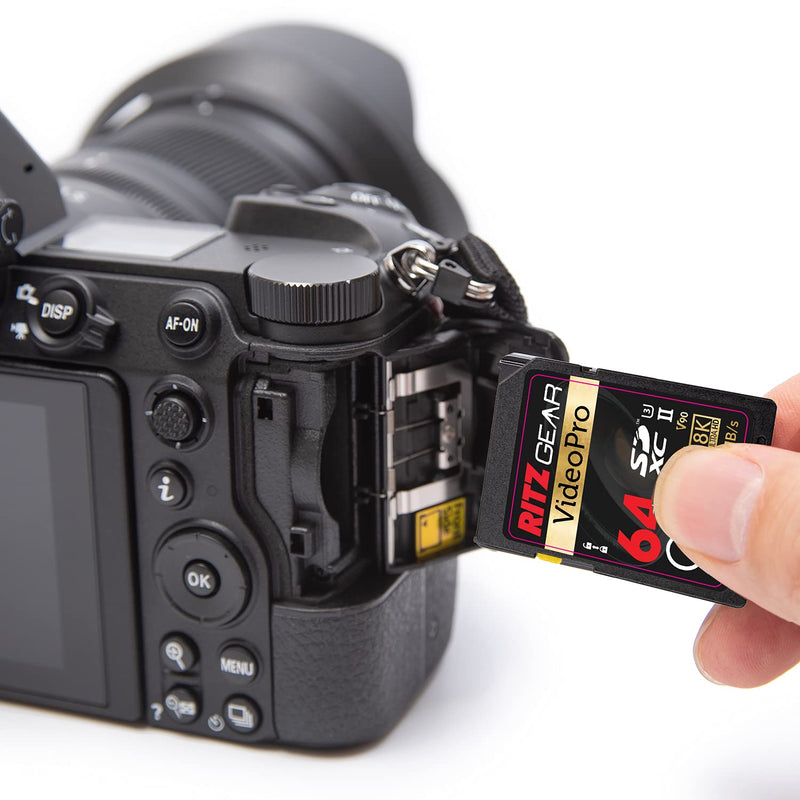 [Australia - AusPower] - V90 SD Card UHS-II 64GB SDXC Memory Card U3 V90 A1, Extreme Performance Professional Sd-Card (R 280mb/s 250mb/s W) for Advanced DSLR,Well-Suited for Video, Including 4K,8K, 3D, Full HD Video Single 