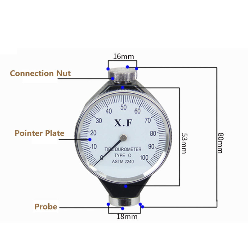 [Australia - AusPower] - Hardness Tester Meter,Shore Type A/O/D Rubber Tire Durometer Hardness Tester Meter 0-100 (Type O) 
